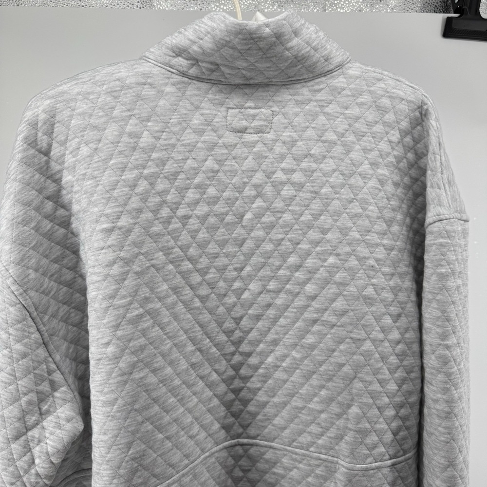 Marine Layer Quilted Pullover Jacket Gray Cozy Minimalist Athleisure XL Coastal - Picture 5 of 8